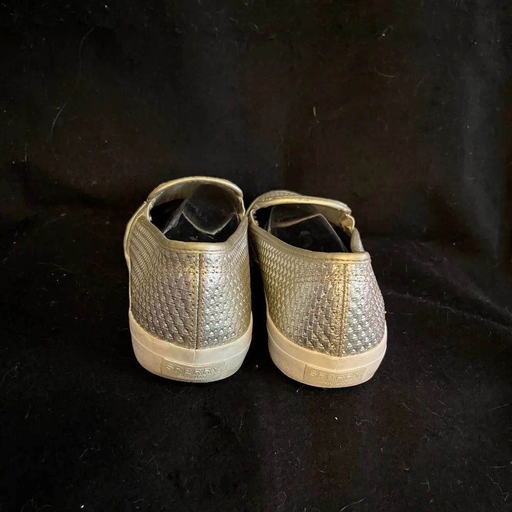 Sperry Women’s Silver-Tone/Platimum Memory Foam Slip-Ons - Picture 3 of 8